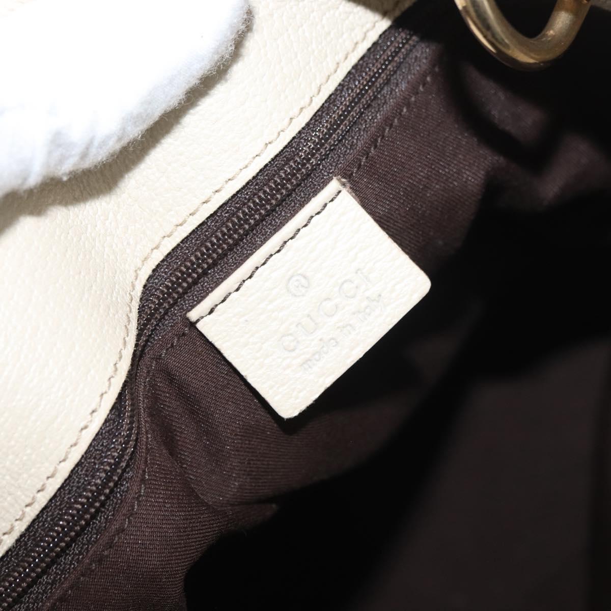 GUCCI GG Canvas Tote Bag Beige Gold 120836 Auth BA12830
