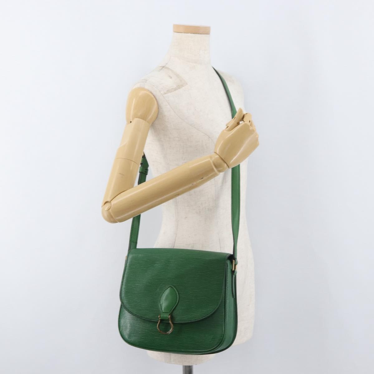 LOUIS VUITTON Epi Saint Cloud GM Shoulder Bag Green M52194 LV Auth BA12833