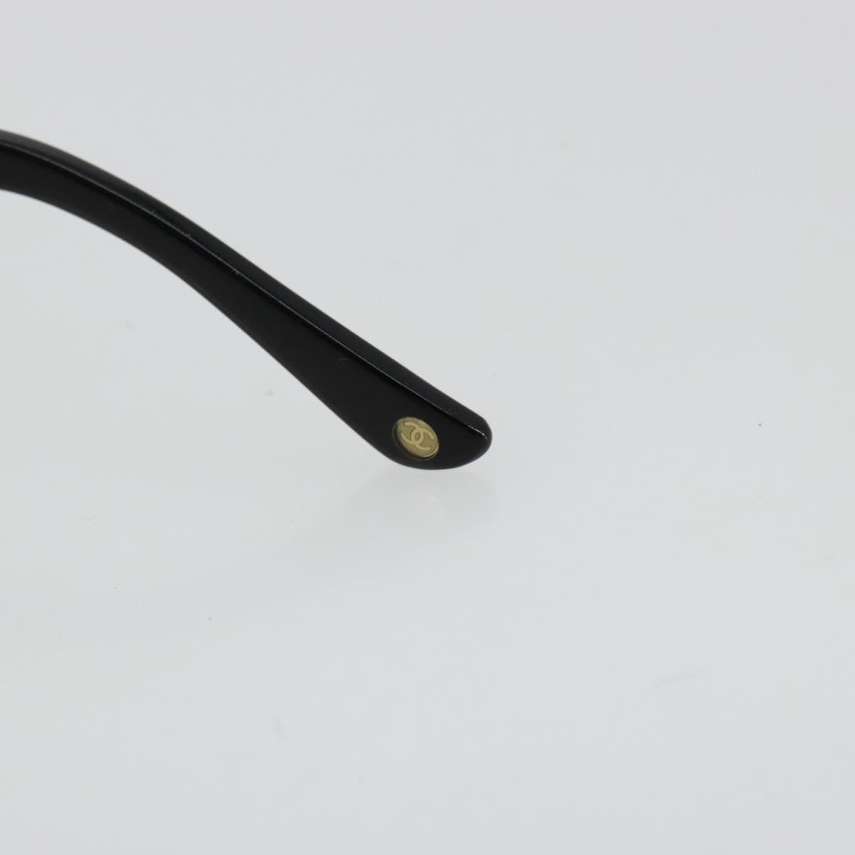 CHANEL COCO Mark Sunglasses plastic Black CC Auth BA12836