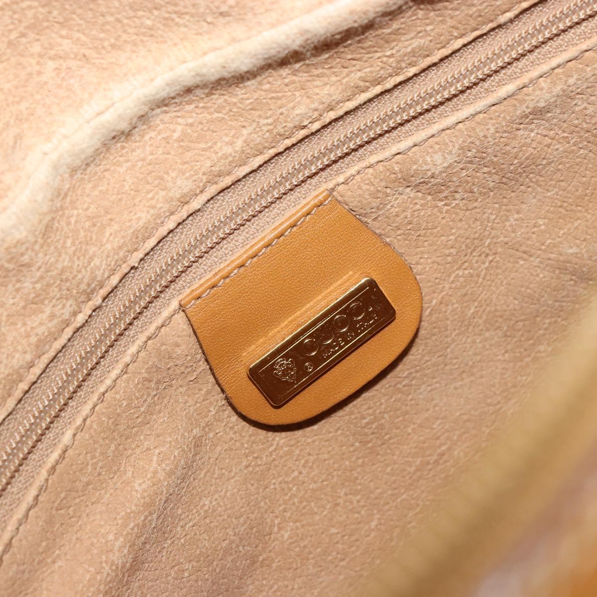 GUCCI Micro GG Supreme Shoulder Bag PVC Beige Gold 001 56 0942 Auth BA12842