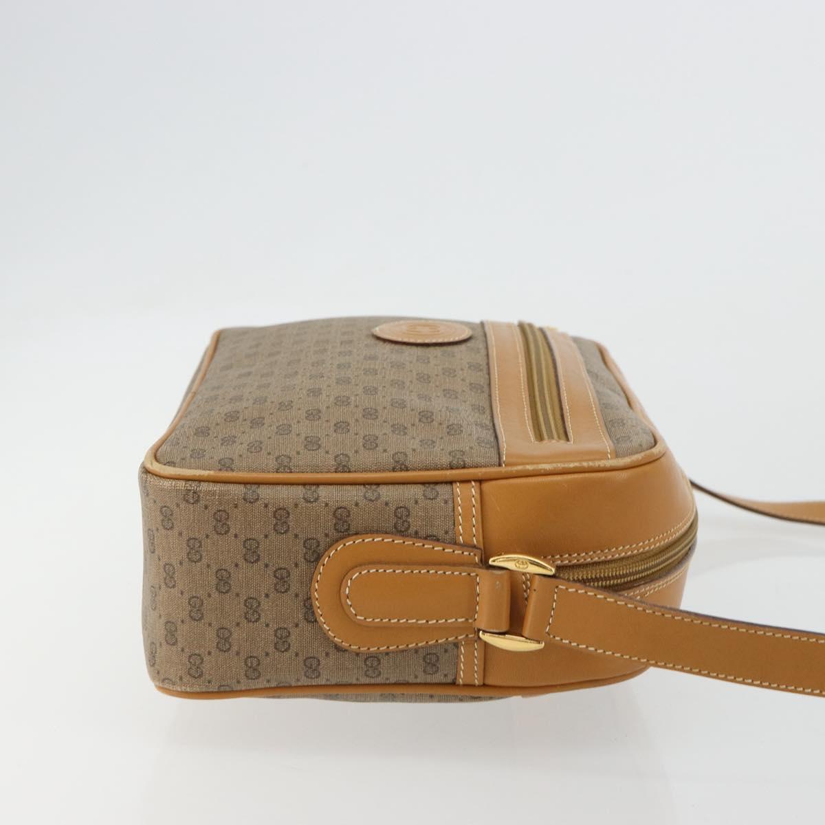 GUCCI Micro GG Supreme Shoulder Bag PVC Beige Gold 001 56 0942 Auth BA12842