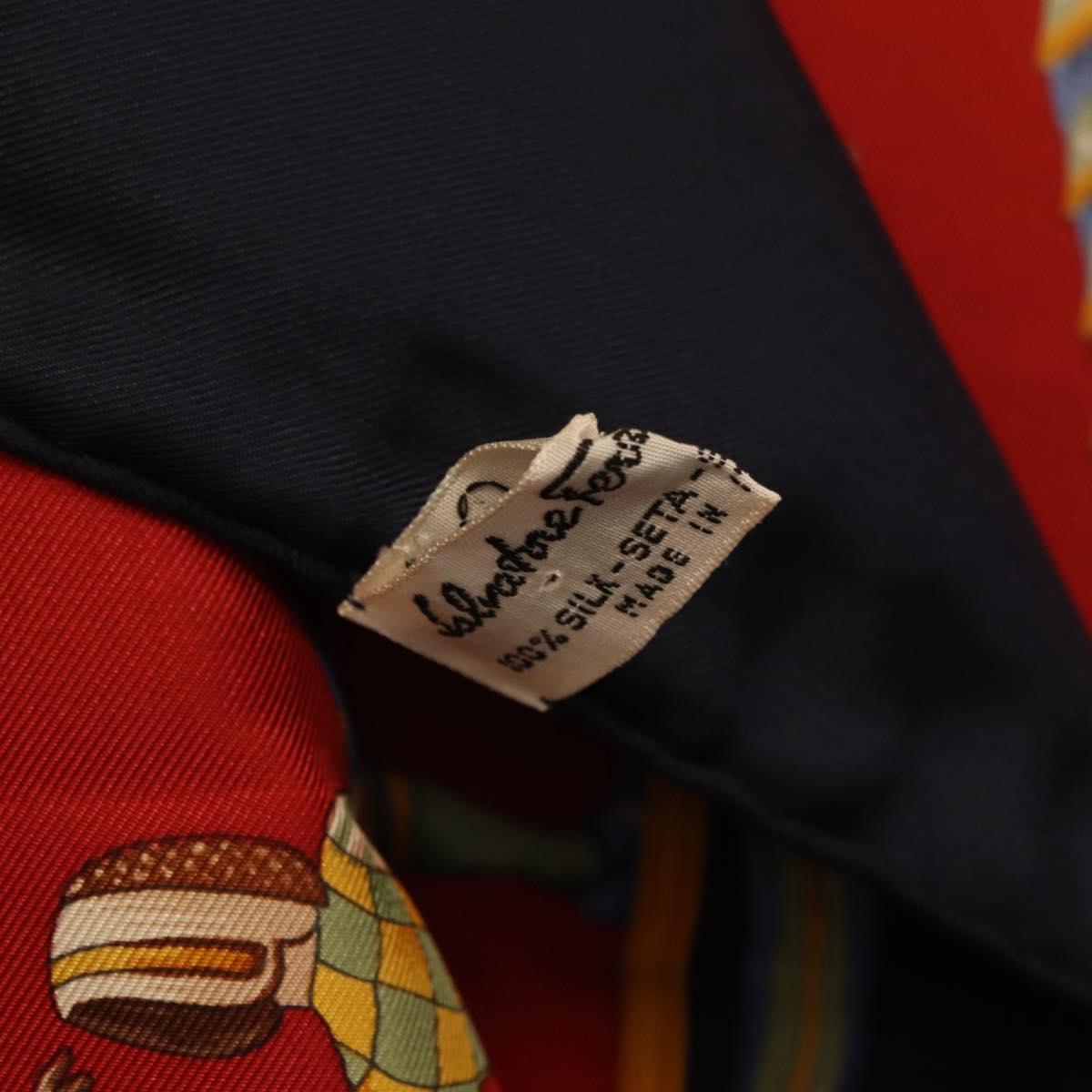 Salvatore Ferragamo Scarf Silk Navy Auth BA12848A