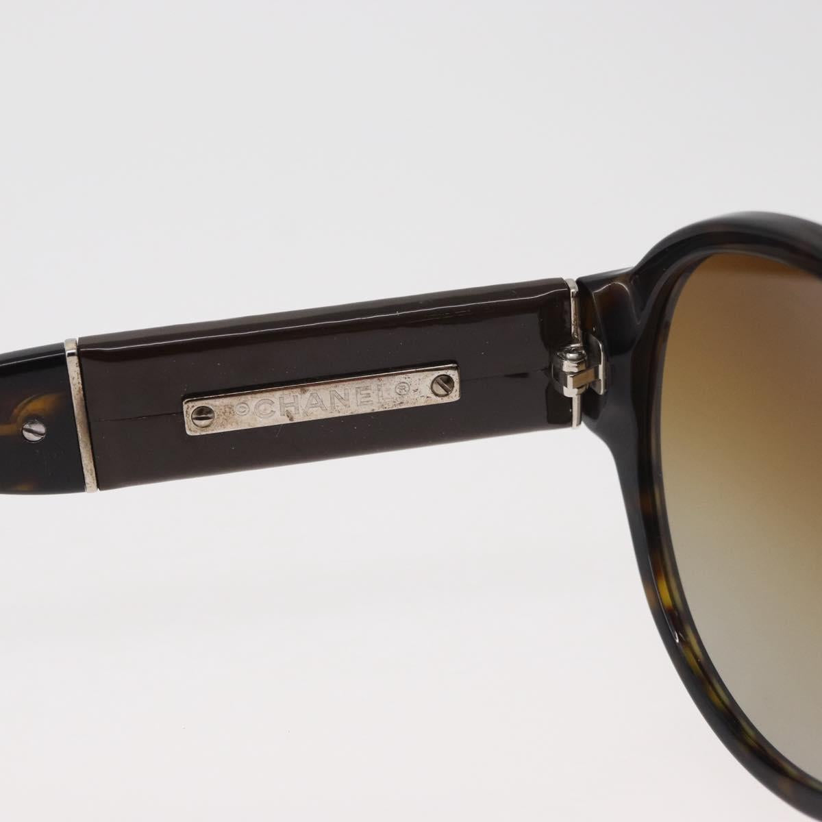 CHANEL Sunglasses plastic Brown CC Auth BA12849