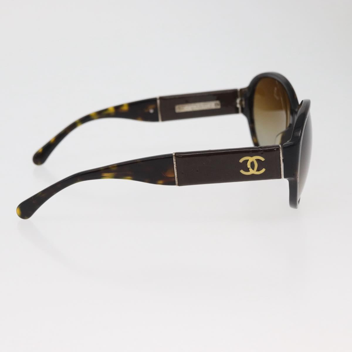 CHANEL Sunglasses plastic Brown CC Auth BA12849