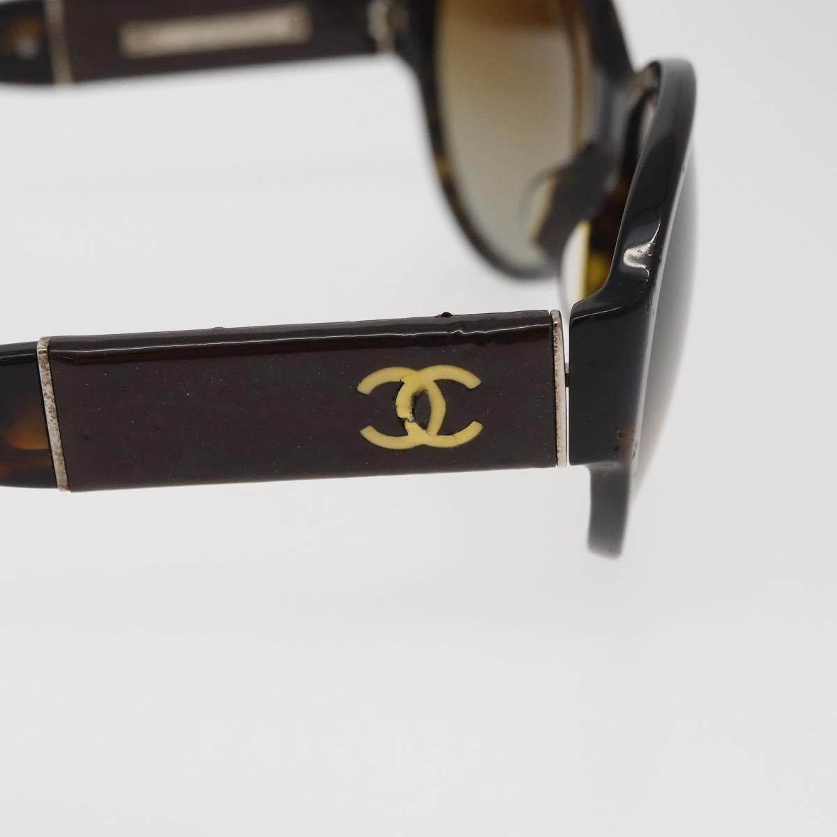 CHANEL Sunglasses plastic Brown CC Auth BA12849