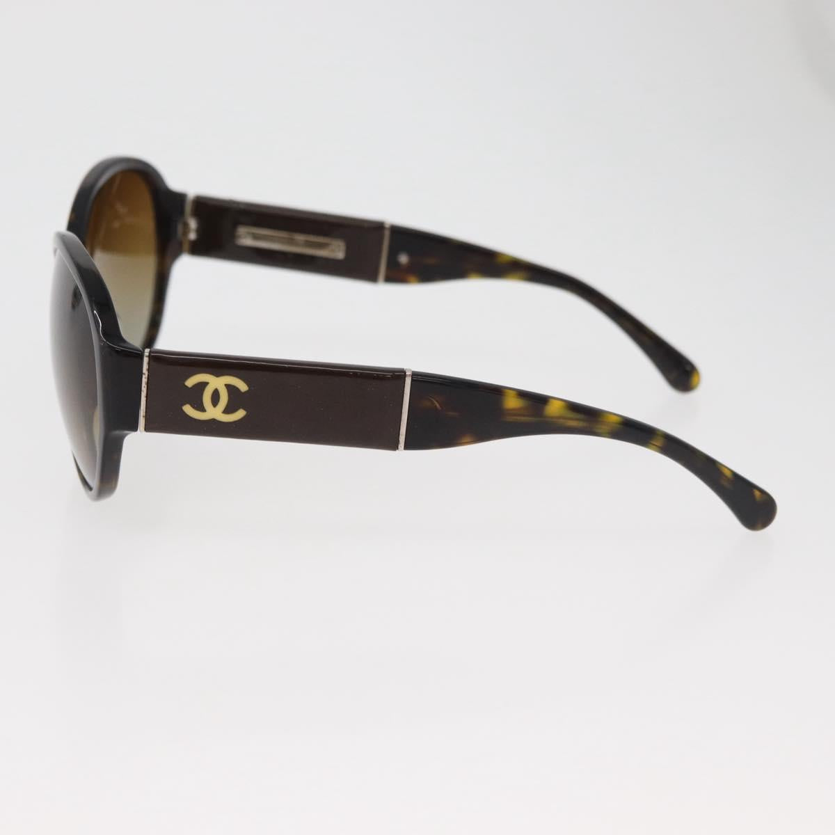 CHANEL Sunglasses plastic Brown CC Auth BA12849
