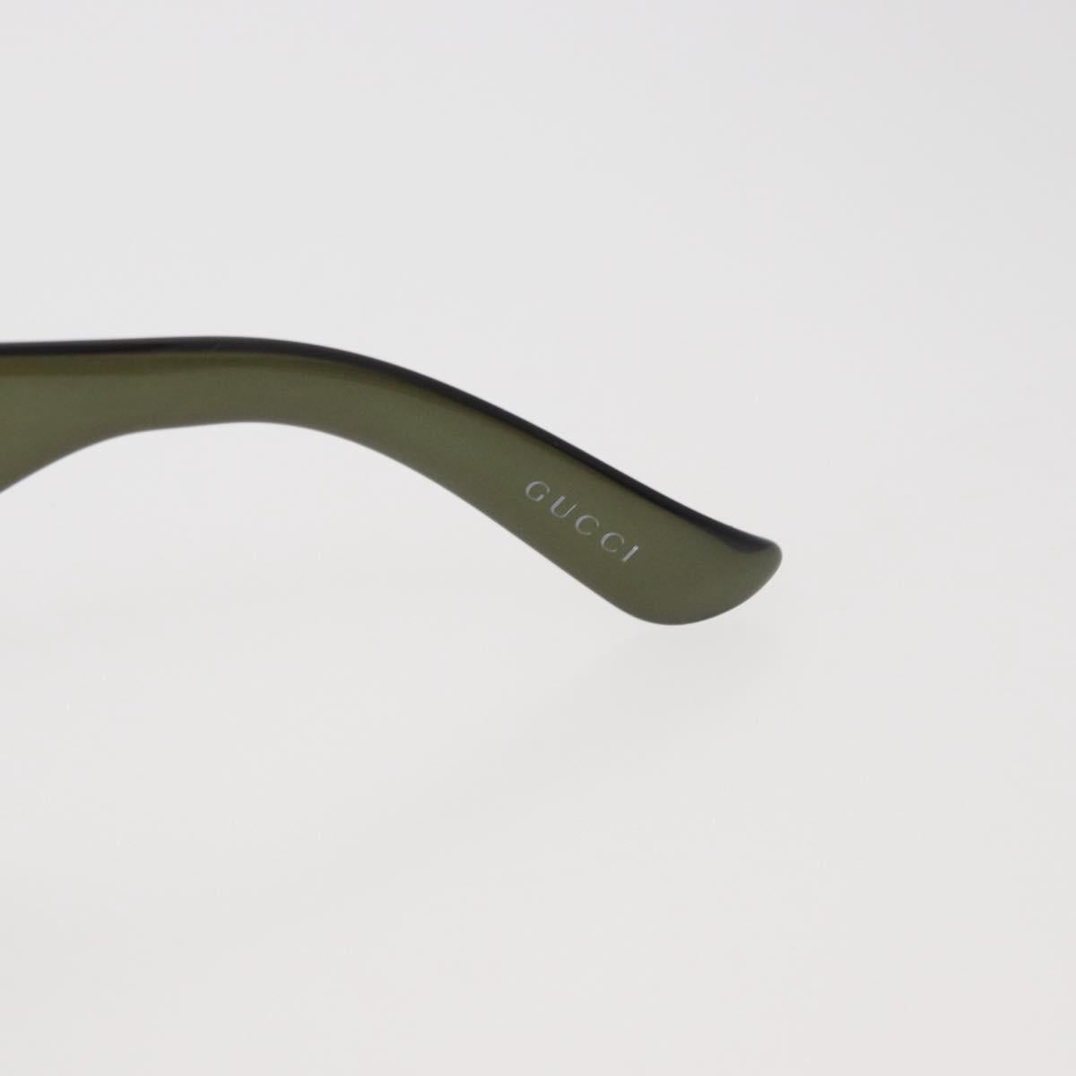 GUCCI Bamboo Horsebit Sunglasses plastic Green Auth BA12852