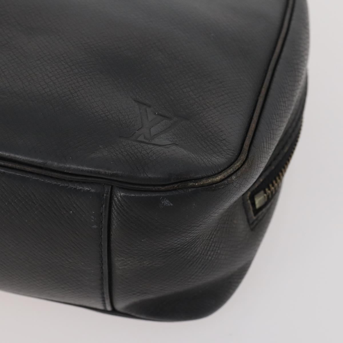 LOUIS VUITTON Monogram Taiga Clutch Bag 2 Set Ardoise LV Auth BA12855