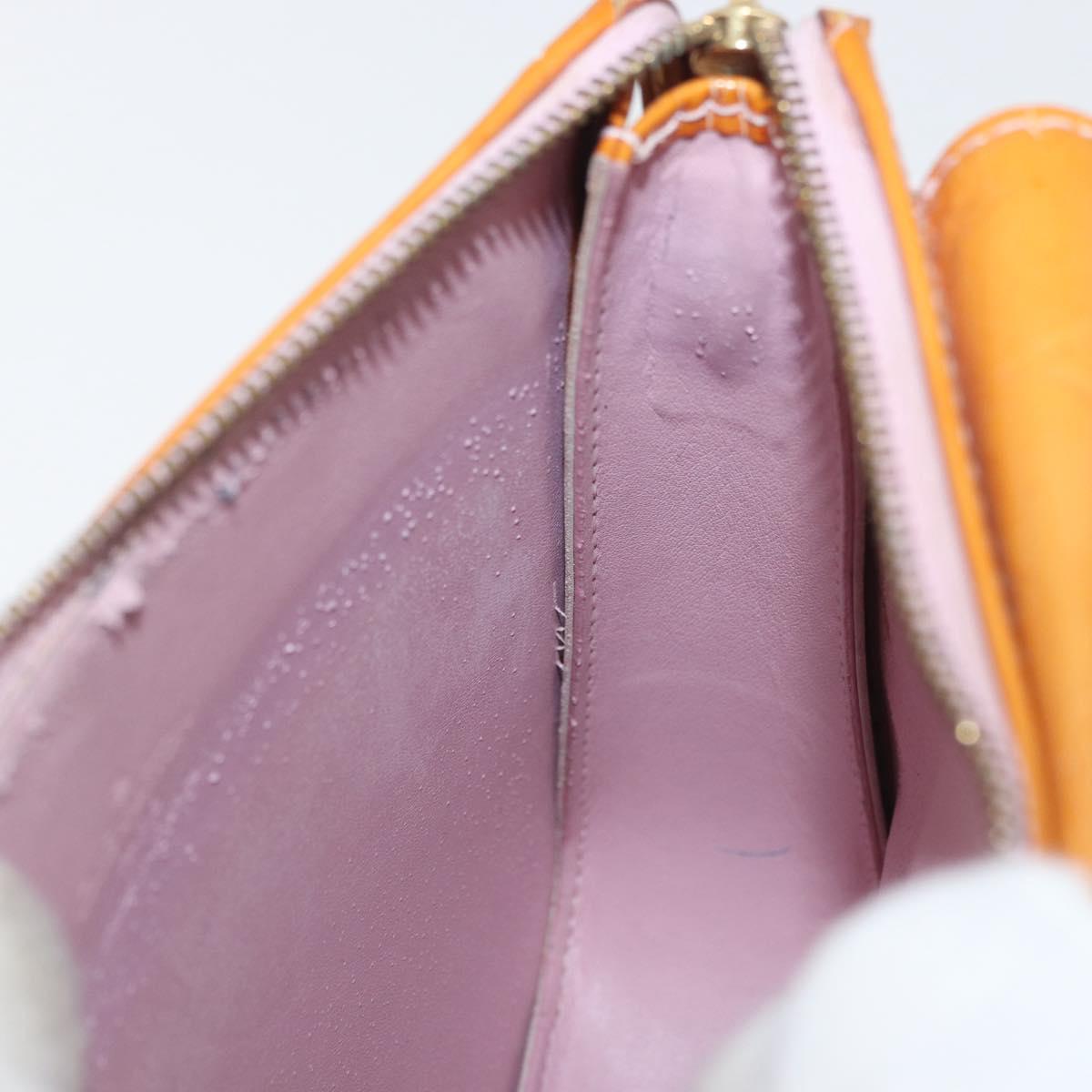 LOUIS VUITTON Monogram Vernis Motto Pouch Marshmallow Pink M91312 Auth BA12888