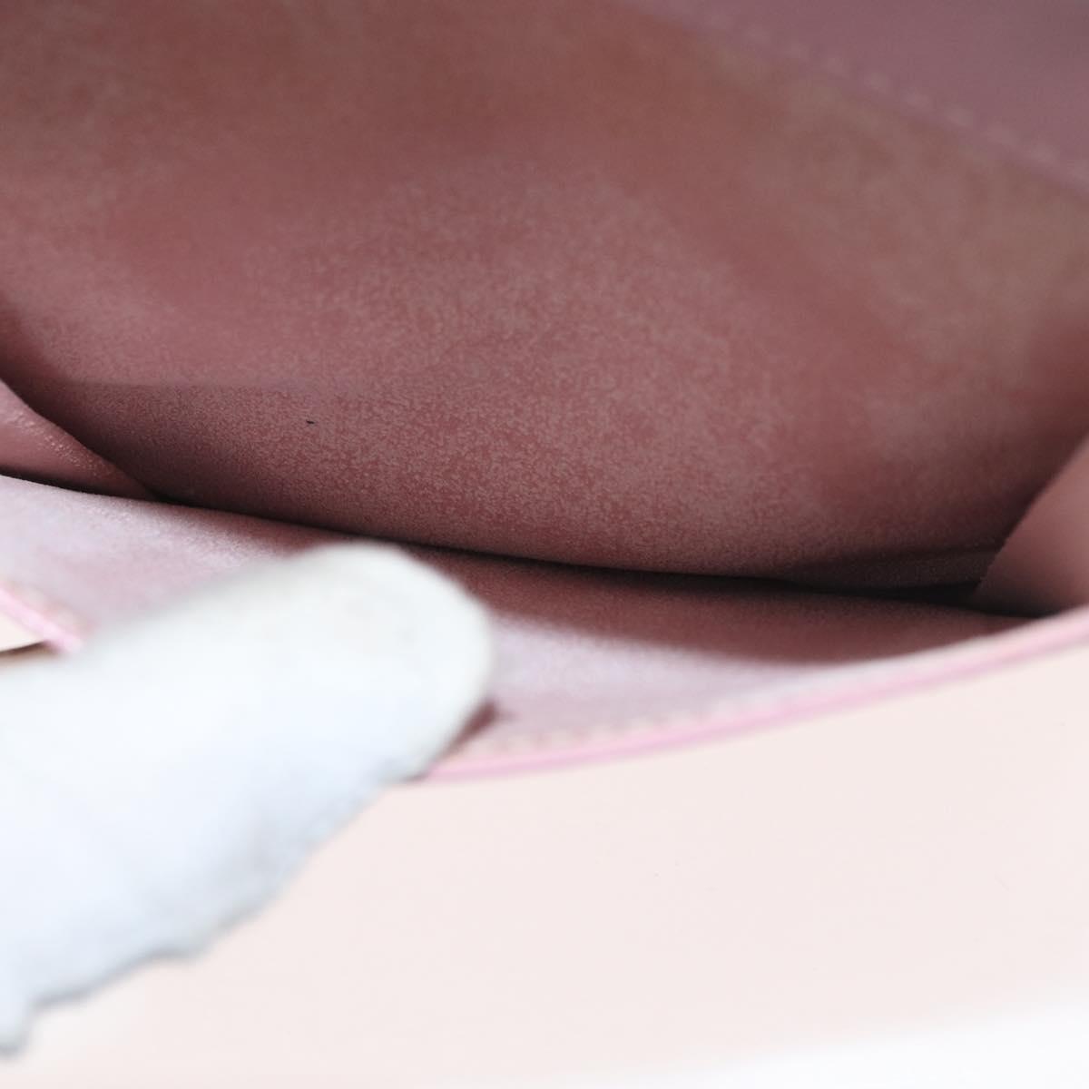 LOUIS VUITTON Monogram Vernis Motto Pouch Marshmallow Pink M91312 Auth BA12888