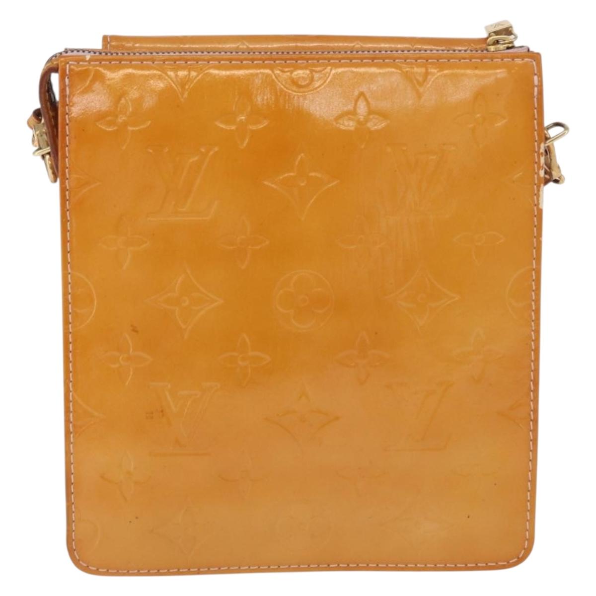 LOUIS VUITTON Monogram Vernis Motto Pouch Marshmallow Pink M91312 Auth BA12888