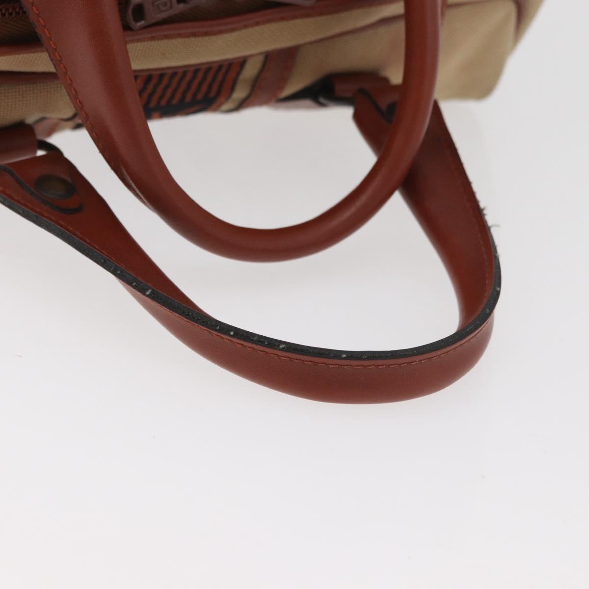 SAINT LAURENT Boston Bag Canvas Brown Auth BA12896