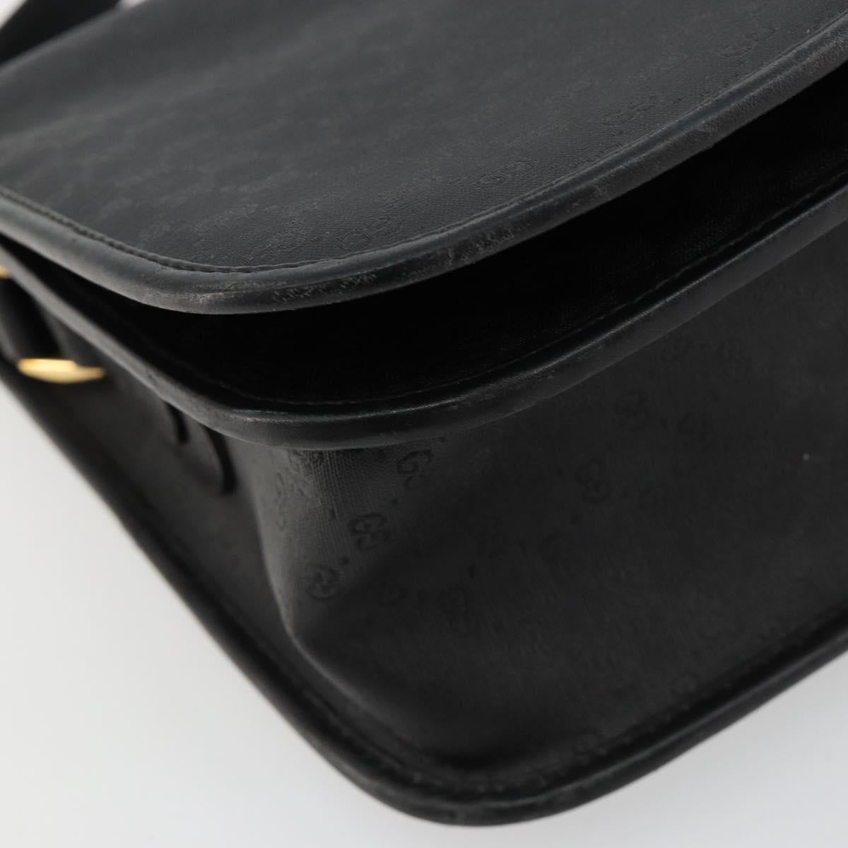 GUCCI Micro GG Supreme Web Sherry Line Bag PVC Black 001 904 0915 Auth BA12899