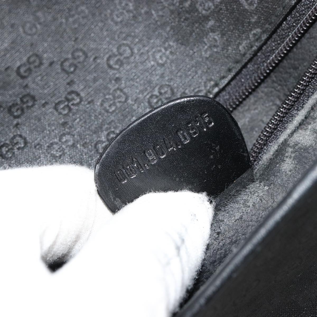 GUCCI Micro GG Supreme Web Sherry Line Bag PVC Black 001 904 0915 Auth BA12899