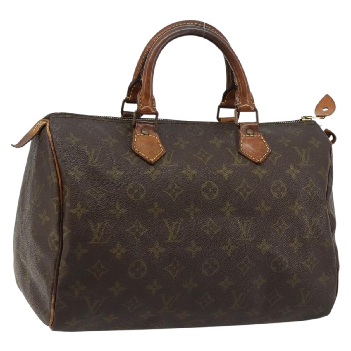 LOUIS VUITTON Monogram Speedy 30 Hand Bag M41526 LV Auth BA12907
