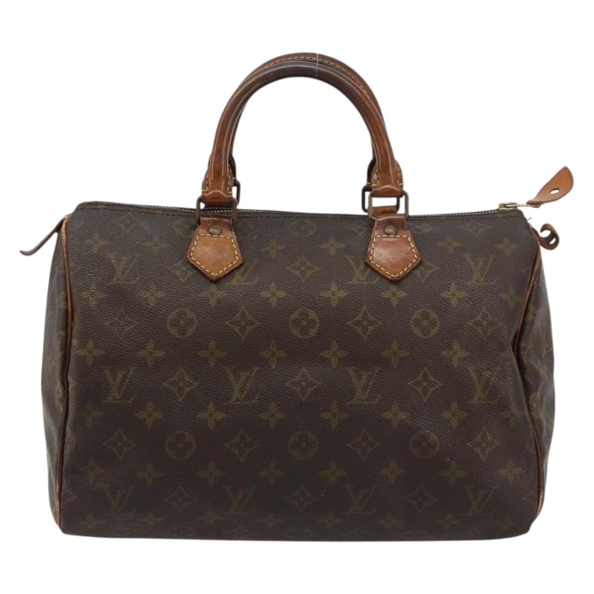 LOUIS VUITTON Monogram Speedy 30 Hand Bag M41526 LV Auth BA12907