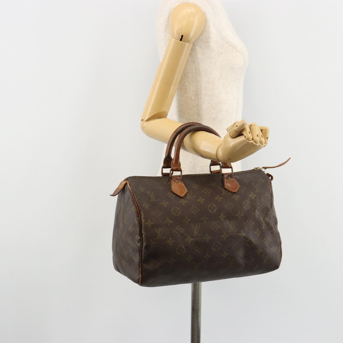 LOUIS VUITTON Monogram Speedy 30 Hand Bag M41526 LV Auth BA12907