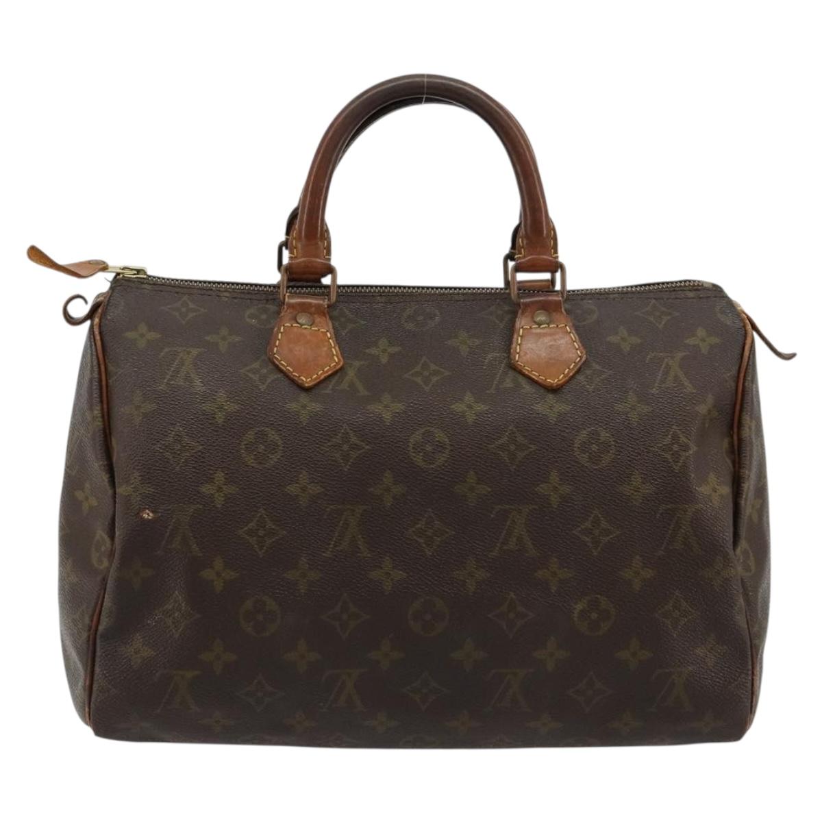 LOUIS VUITTON Monogram Speedy 30 Hand Bag M41526 LV Auth BA12907
