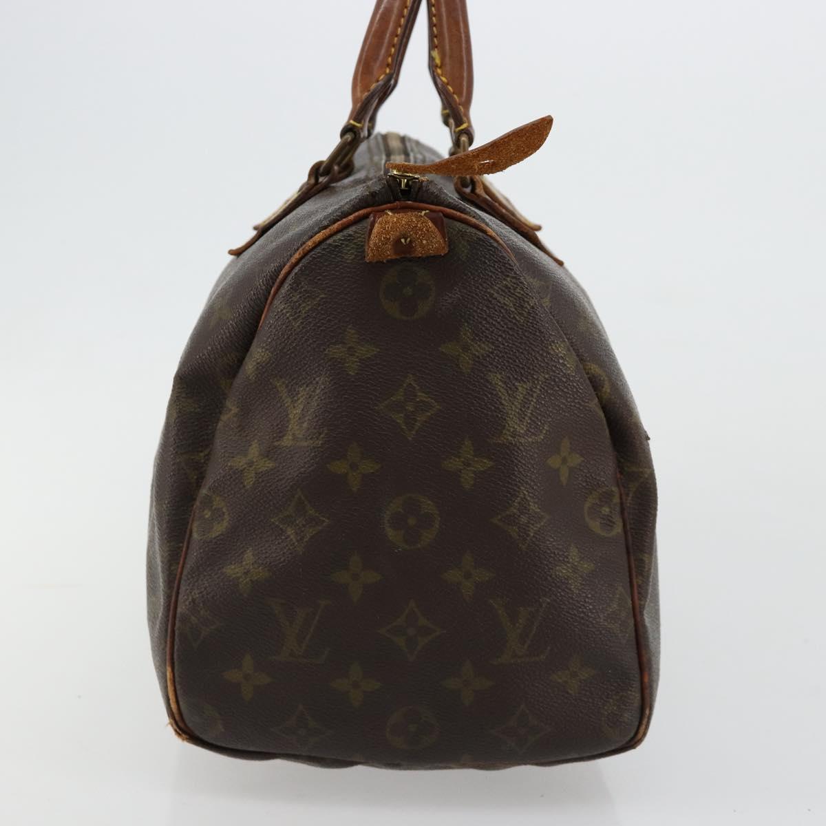 LOUIS VUITTON Monogram Speedy 30 Hand Bag M41526 LV Auth BA12907