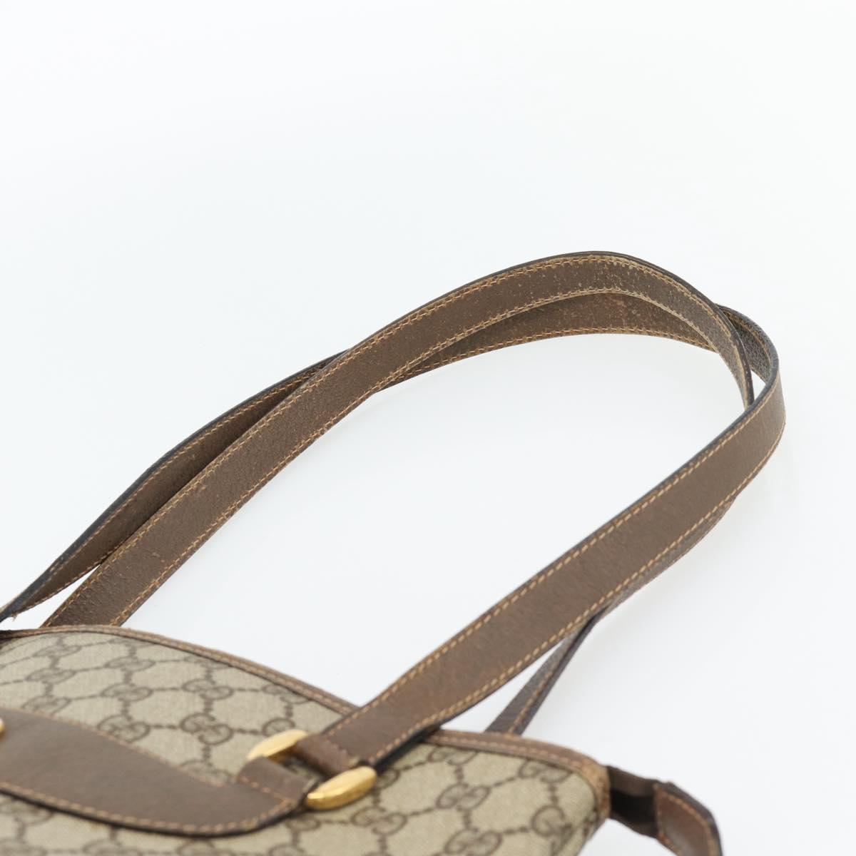 GUCCI GG Supreme Tote Bag PVC Beige Gold 002 39 6130 Auth BA12912
