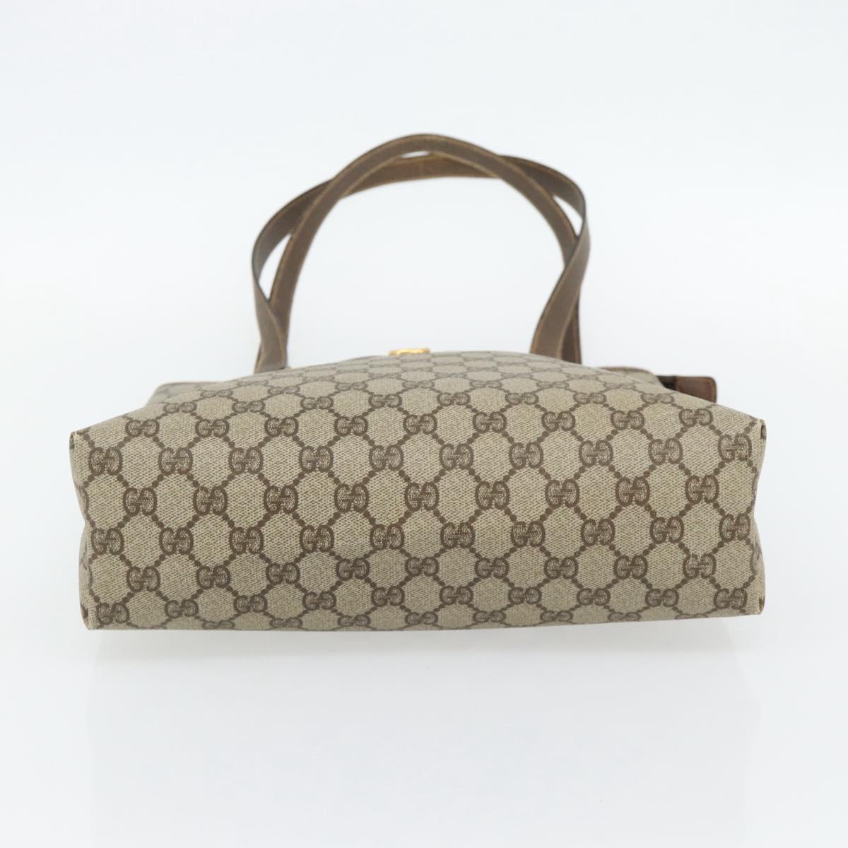 GUCCI GG Supreme Tote Bag PVC Beige Gold 002 39 6130 Auth BA12912