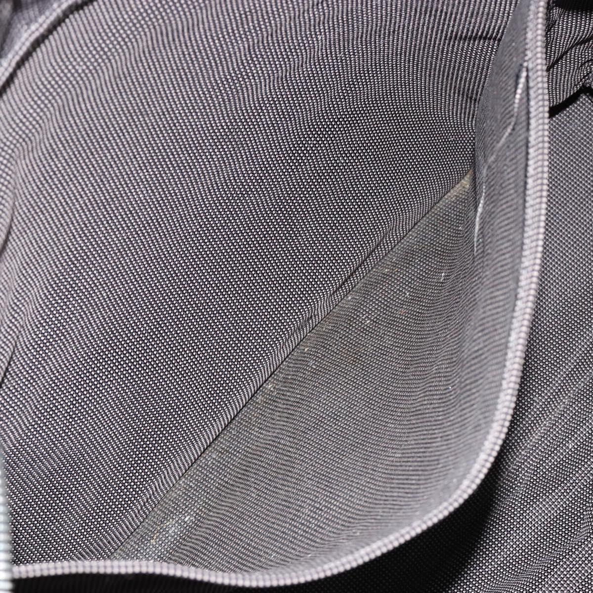 HERMES Her Line Tote Bag Canvas Gray Silver Auth BA12917
