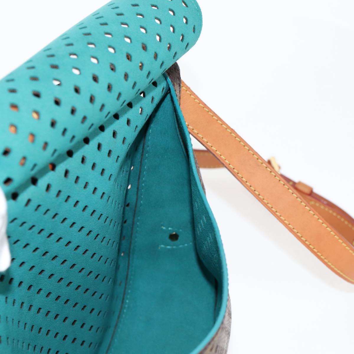 LOUIS VUITTON Monogram Perfo Saumur 30 Shoulder Bag M93998 LV Auth BA1291A