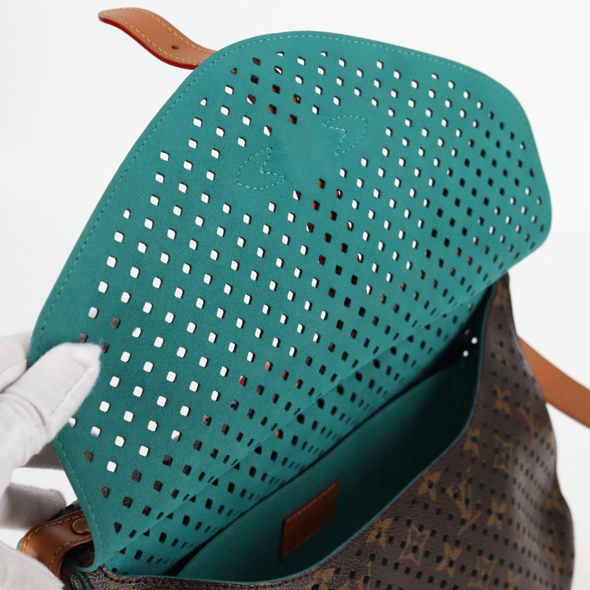 LOUIS VUITTON Monogram Perfo Saumur 30 Shoulder Bag M93998 LV Auth BA1291A