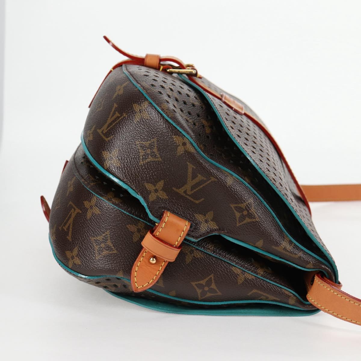 LOUIS VUITTON Monogram Perfo Saumur 30 Shoulder Bag M93998 LV Auth BA1291SAV