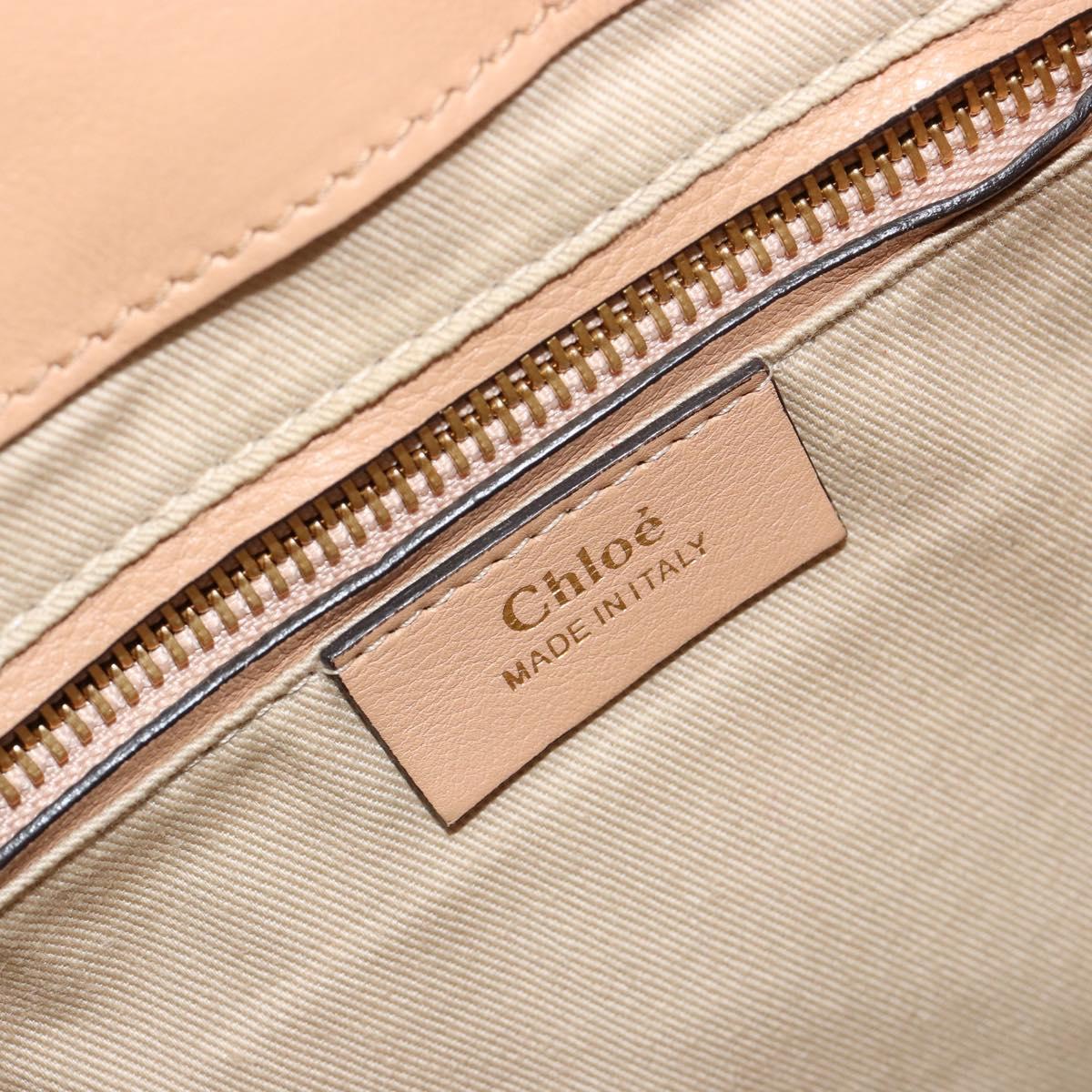 Chloe Fay Backpack Suede Beige Gold Auth BA12922