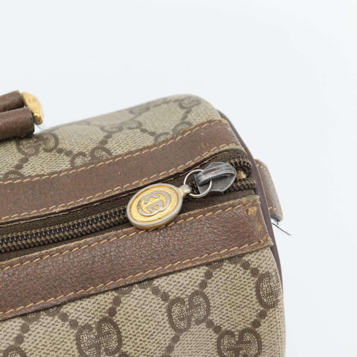 GUCCI GG Supreme Web Sherry Line Bag PVC Beige Gold 40 02 006 Auth BA12926