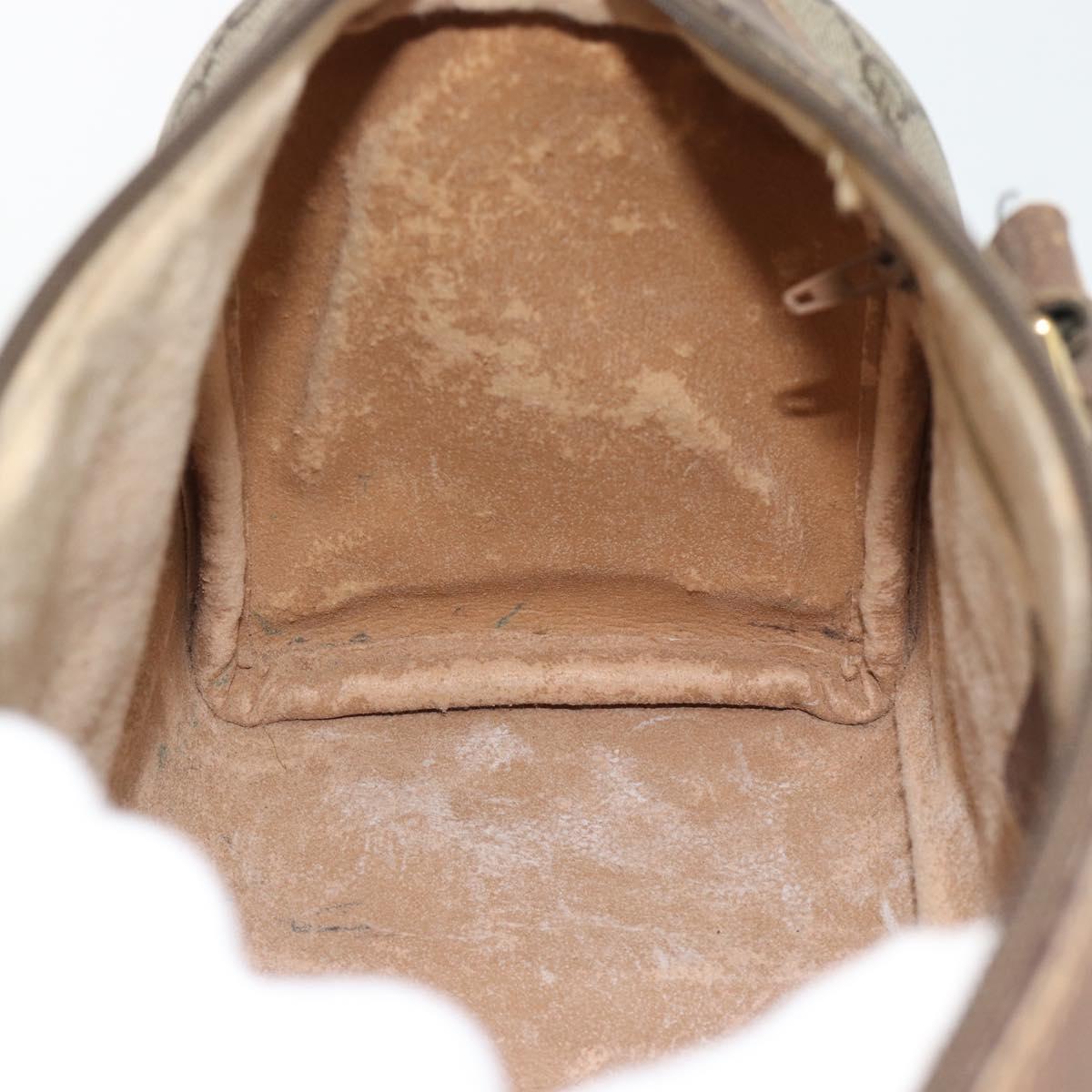 GUCCI GG Supreme Web Sherry Line Bag PVC Beige Gold 40 02 006 Auth BA12926