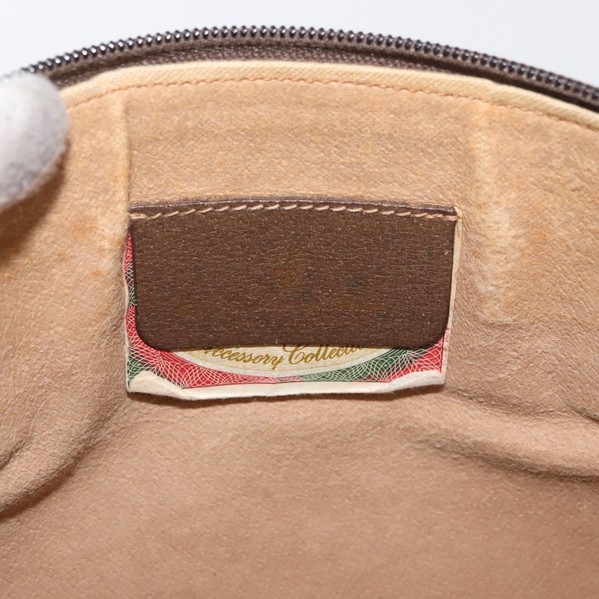 GUCCI GG Supreme Web Sherry Line Bag PVC Beige Gold 904 02 026 Auth BA12949