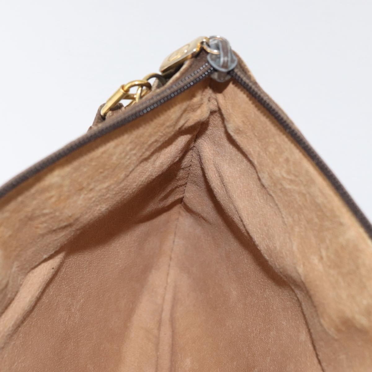 GUCCI GG Supreme Web Sherry Line Bag PVC Beige Gold 904 02 026 Auth BA12949