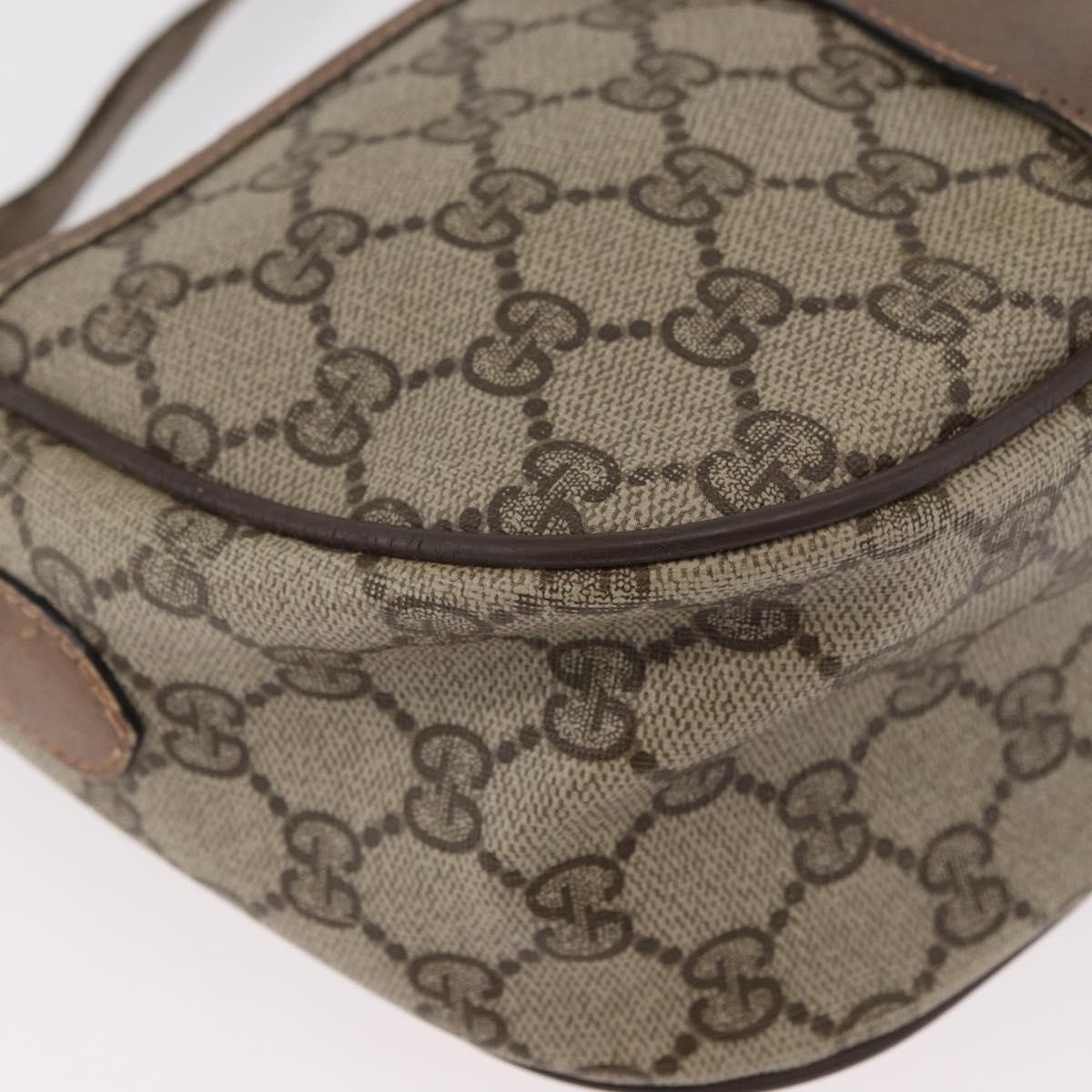 GUCCI GG Supreme Web Sherry Line Bag PVC Beige Gold 89 02 032 Auth BA12950