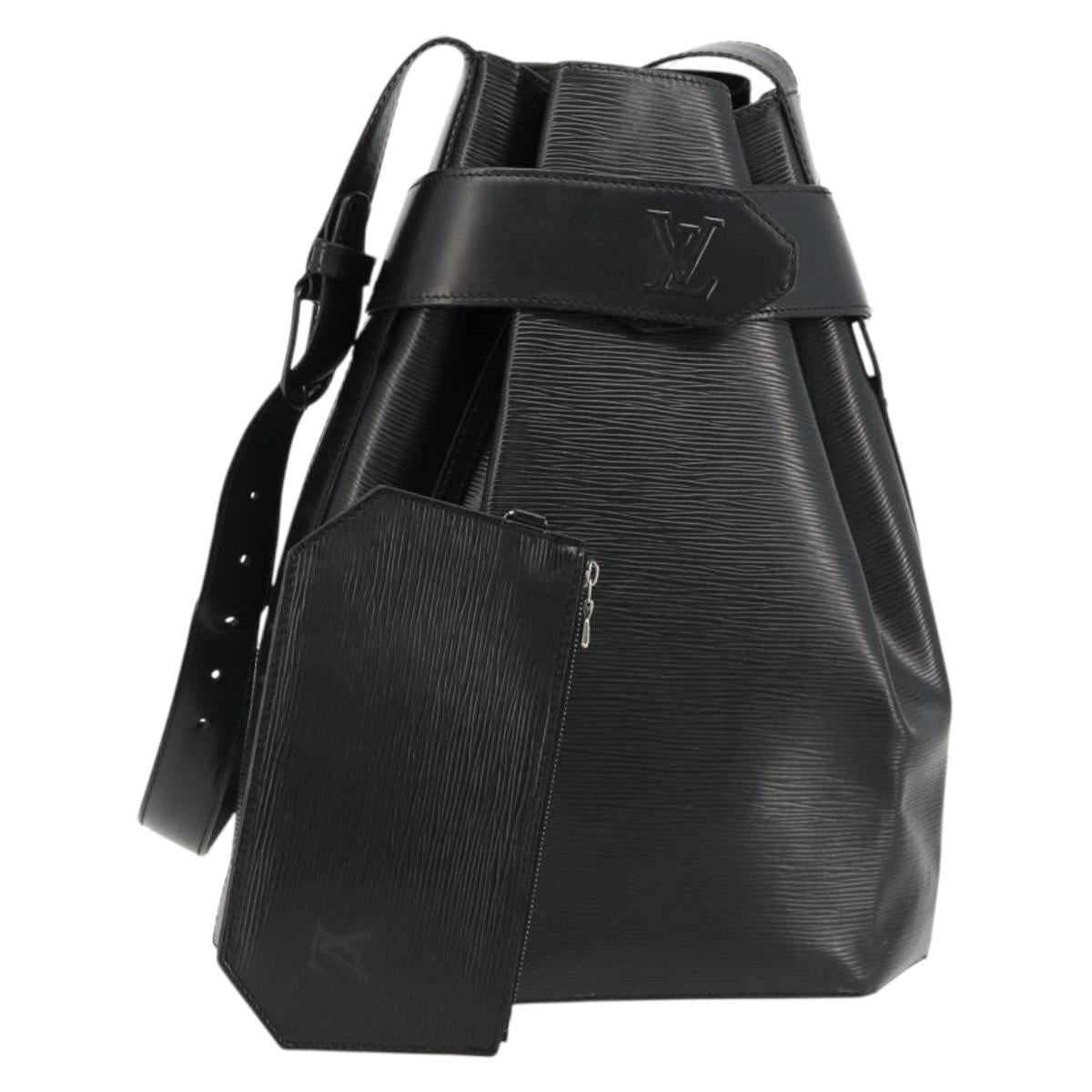 LOUIS VUITTON Epi Sac Depaule GM Shoulder Bag Black M80155 LV Auth BA12958