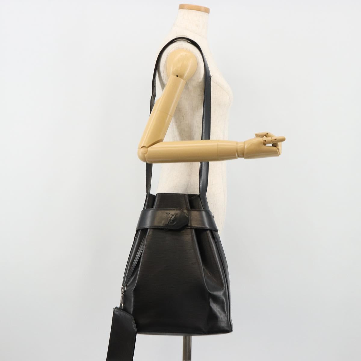 LOUIS VUITTON Epi Sac Depaule GM Shoulder Bag Black M80155 LV Auth BA12958