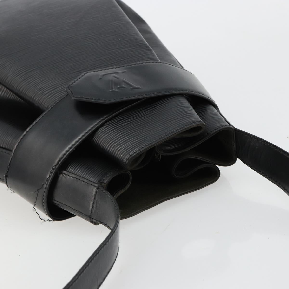 LOUIS VUITTON Epi Sac Depaule GM Shoulder Bag Black M80155 LV Auth BA12958