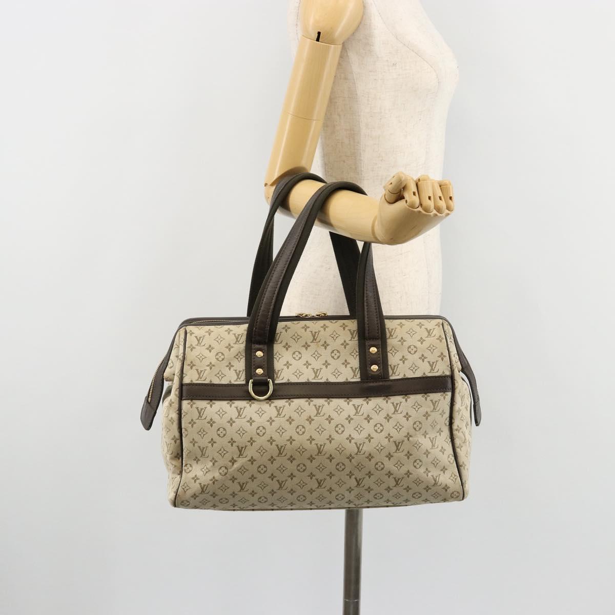 LOUIS VUITTON Monogram Mini Josephine GM Hand Bag Khaki M92310 LV Auth BA12962