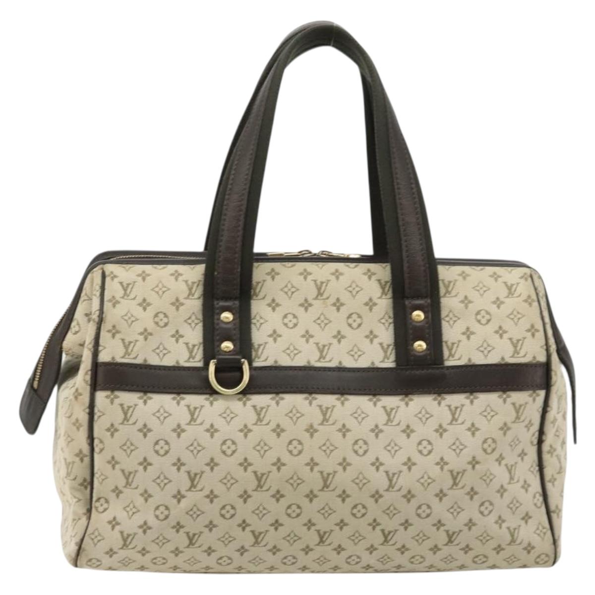 LOUIS VUITTON Monogram Mini Josephine GM Hand Bag Khaki M92310 LV Auth BA12962