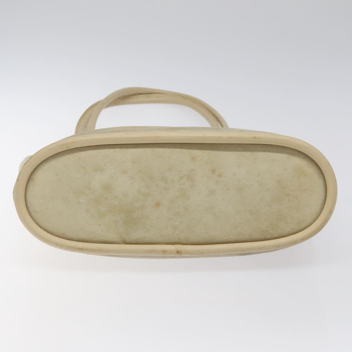 GUCCI Shoulder Bag Suede Beige Gold Auth BA1297