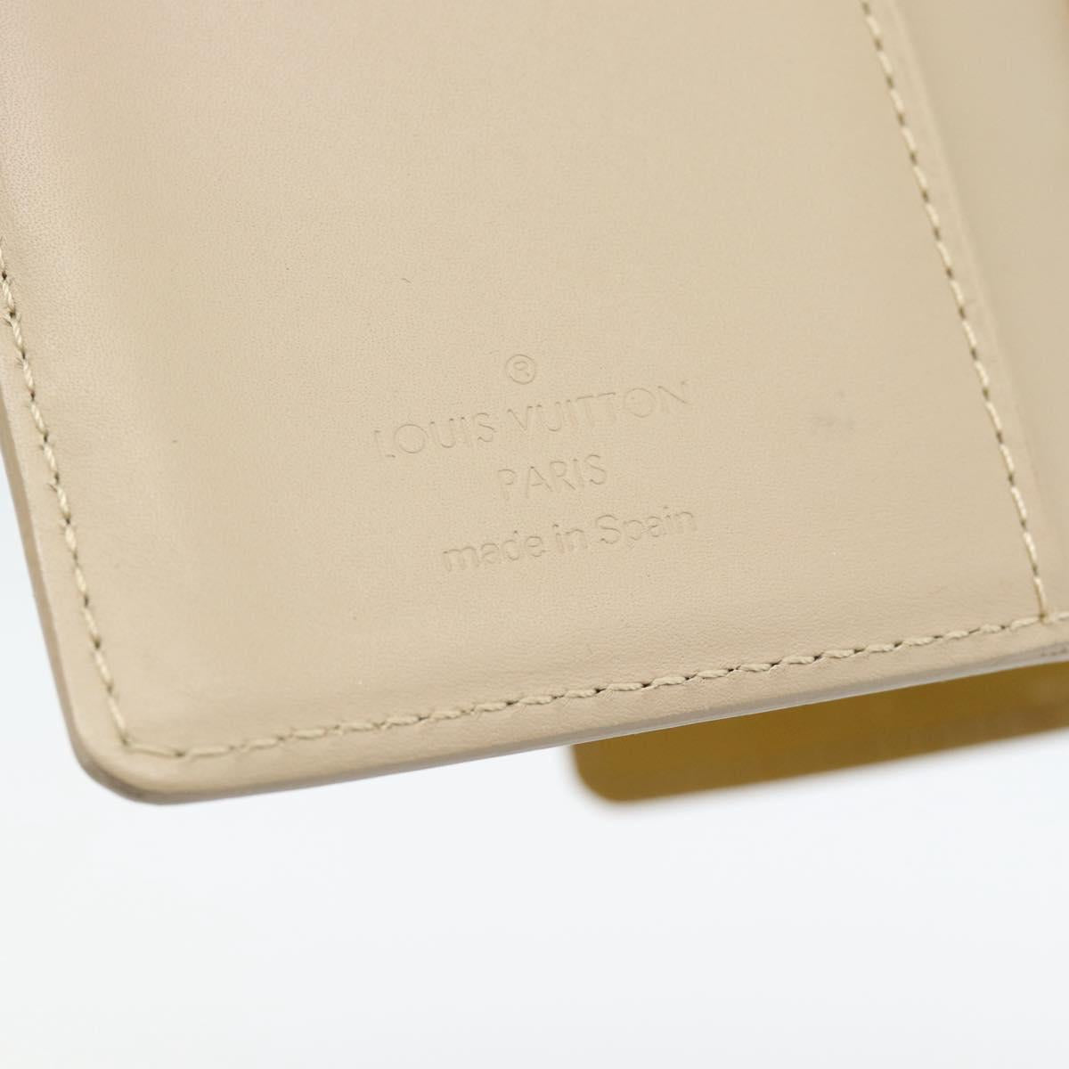 LOUIS VUITTON Vernis Agenda PM Day Planner Cover Beige R21001 LV Auth BA12970A