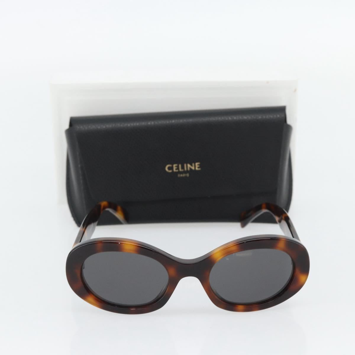 CELINE Triomphe Sunglasses plastic Brown Auth BA12972M