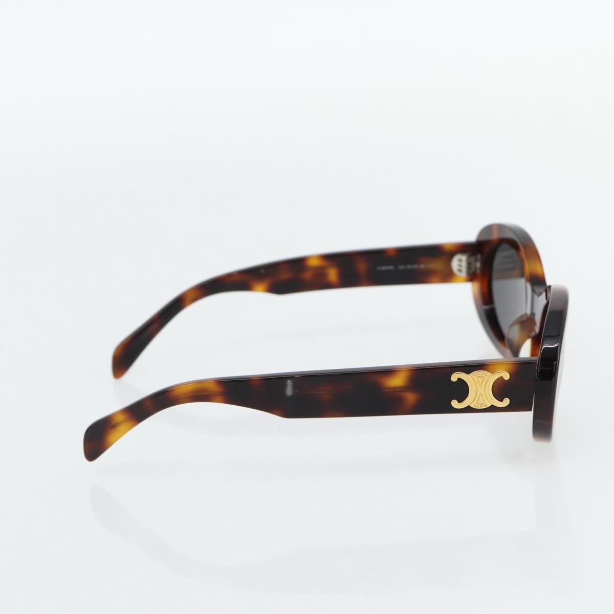 CELINE Triomphe Sunglasses plastic Brown Auth BA12972M