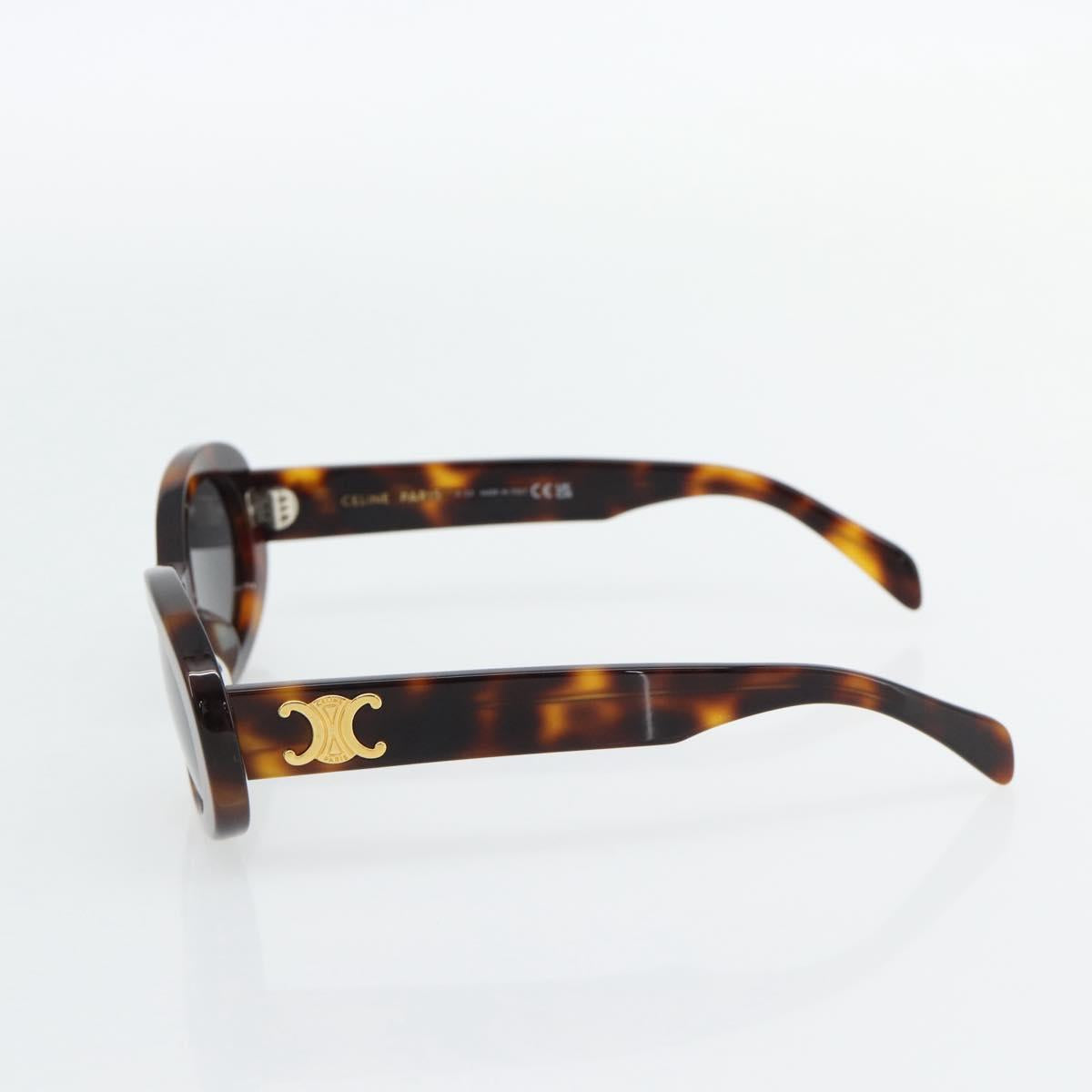 CELINE Triomphe Sunglasses plastic Brown Auth BA12972M