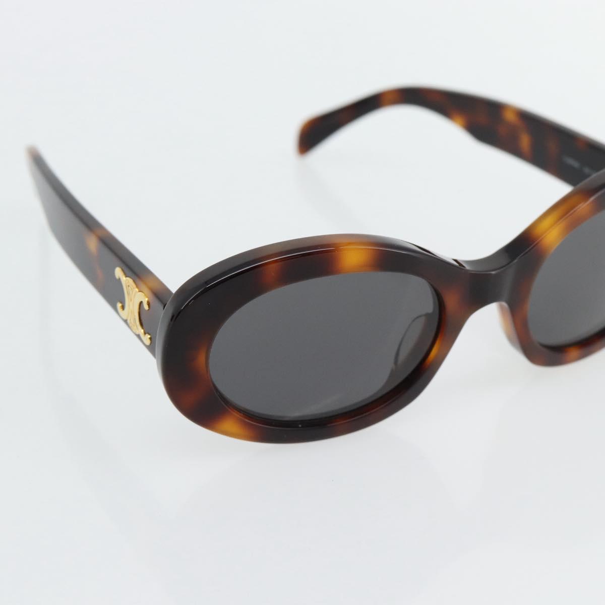 CELINE Triomphe Sunglasses plastic Brown Auth BA12972M