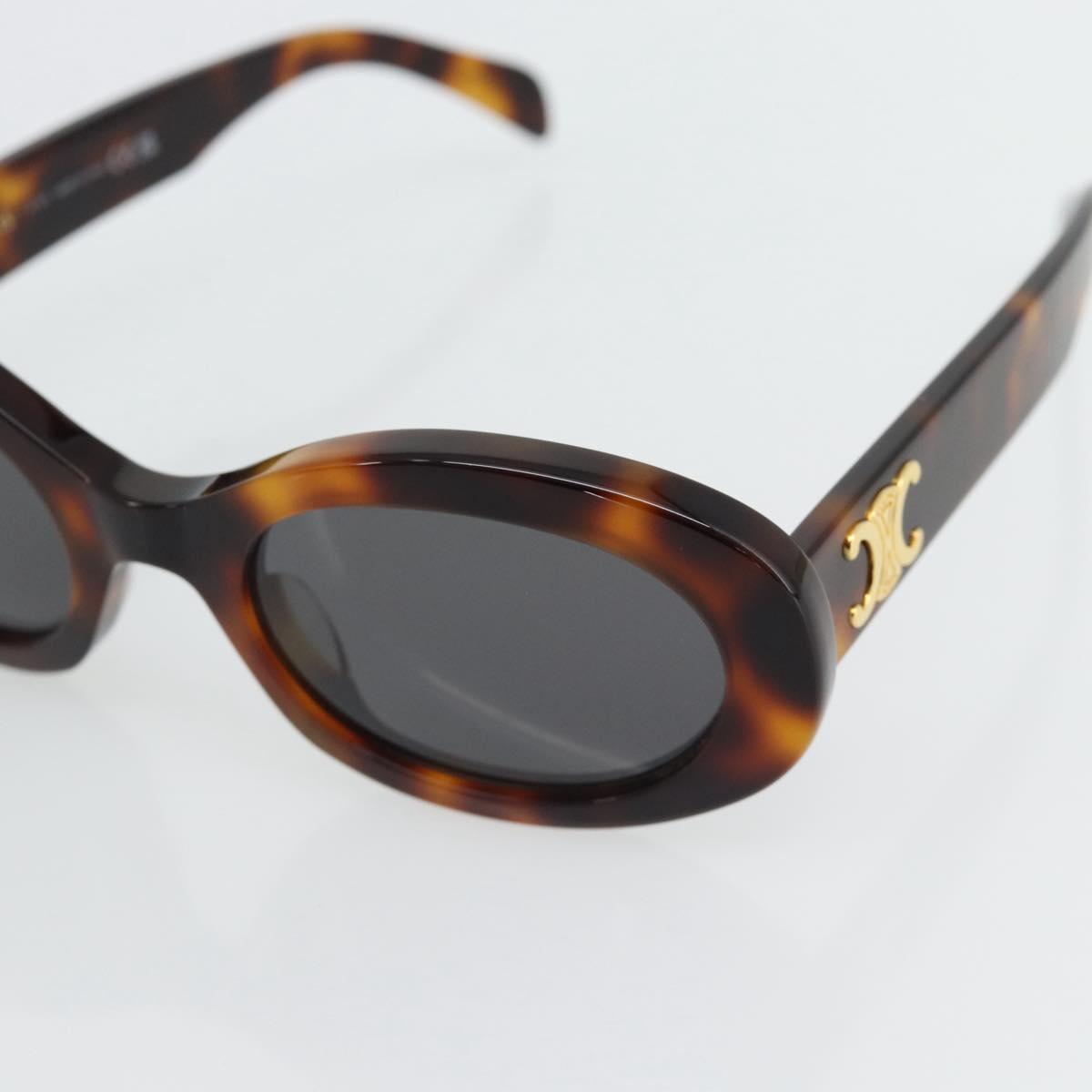 CELINE Triomphe Sunglasses plastic Brown Auth BA12972M