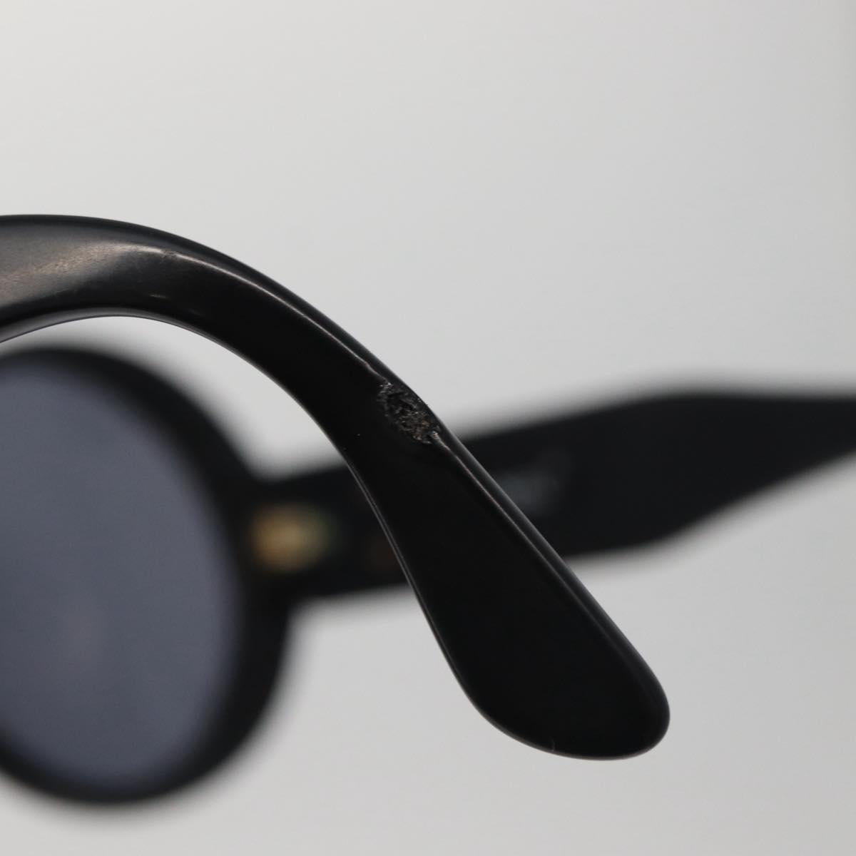 CHANEL COCO Mark Sunglasses plastic Black CC Auth BA12977