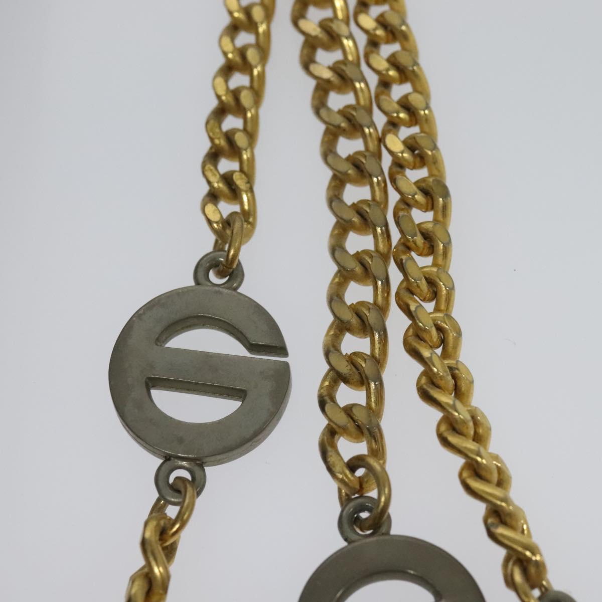 Christian Dior Chain Shoulder Bag Leather Wine Red Gold Auth BA1298