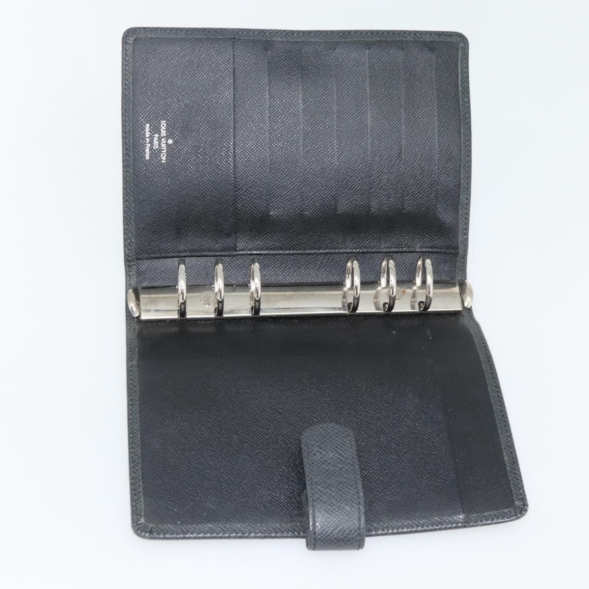 LOUIS VUITTON Taiga Agenda MM Day Planner Cover Ardoise R20222 LV Auth BA12980